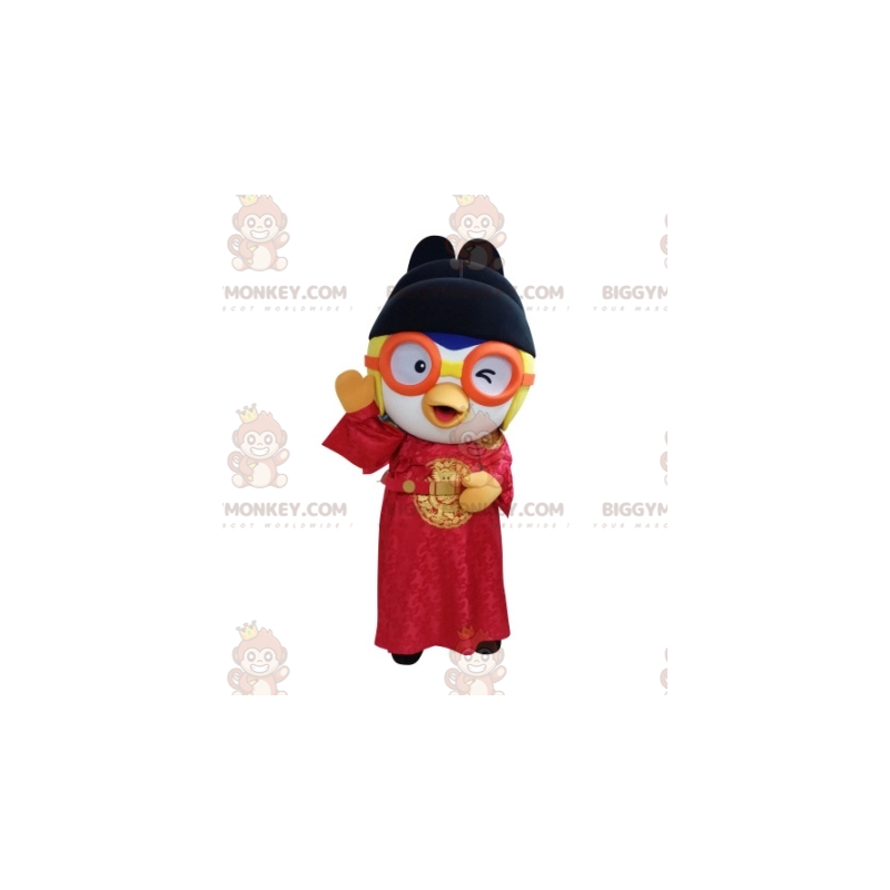 Costume da mascotte uccello BIGGYMONKEY™ Costume asiatico con