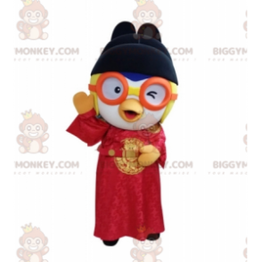 Costume de mascotte BIGGYMONKEY™ d'oiseau en tenue asiatique