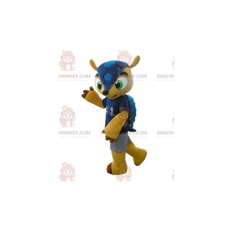 Costume de mascotte BIGGYMONKEY™ de Fuleco tatou de la coupe du