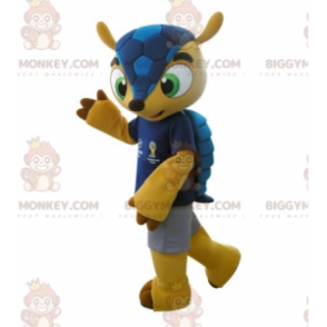 Costume de mascotte BIGGYMONKEY™ de Fuleco tatou de la coupe du