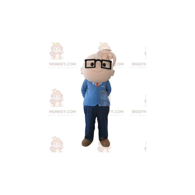 BIGGYMONKEY™ mascottekostuum voor jongen met bril. Ingenieur
