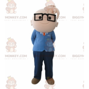 Boy BIGGYMONKEY™ mascot costume with glasses. Engineer