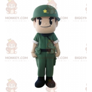 Disfraz de mascota de soldado militar BIGGYMONKEY™ con uniforme