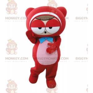 Disfraz de mascota BIGGYMONKEY™ de hombre rojo con oso de
