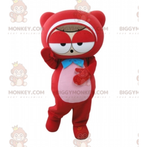 Molto divertente Teddy Bear Red Man Costume mascotte