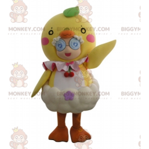 BIGGYMONKEY™ Mascot Costume Girl Dressed As Giant Chick –