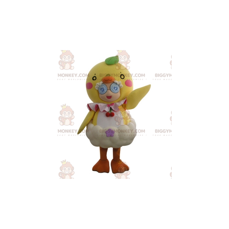 BIGGYMONKEY™ Mascot Costume Girl Dressed As Giant Chick -
