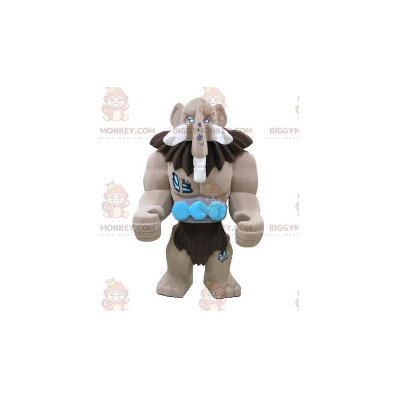 Giant Brown Mammoth Lego BIGGYMONKEY™ Mascot Costume –