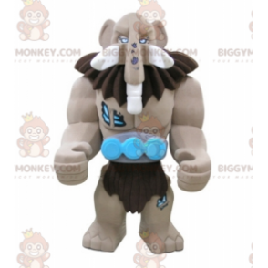 Giant Brown Mammoth Lego BIGGYMONKEY™ Mascot Costume -