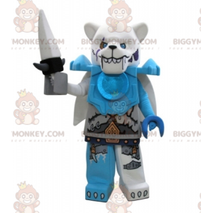 Bad Looking Polar Bear Lego BIGGYMONKEY™ Mascot Costume -