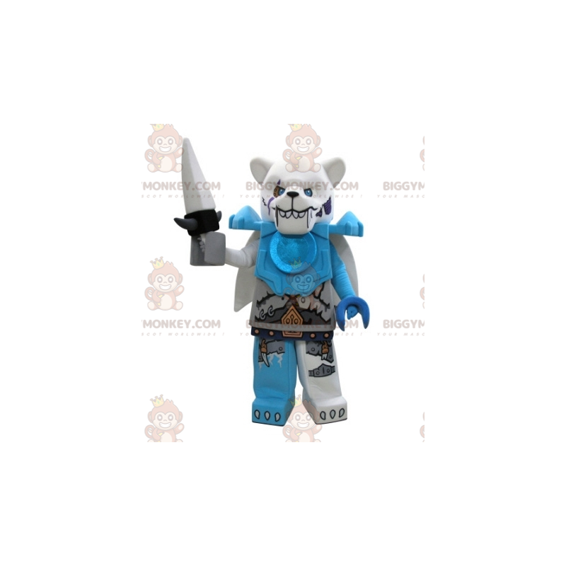 Bad Looking Polar Bear Lego BIGGYMONKEY™ Mascot Costume -