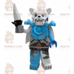 Costume de mascotte BIGGYMONKEY™ de Lego d'ours polaire à l'air