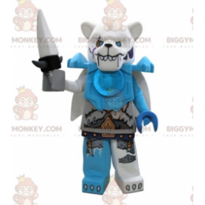Dårlig isbjørn Lego BIGGYMONKEY™ maskotkostume - Biggymonkey.com