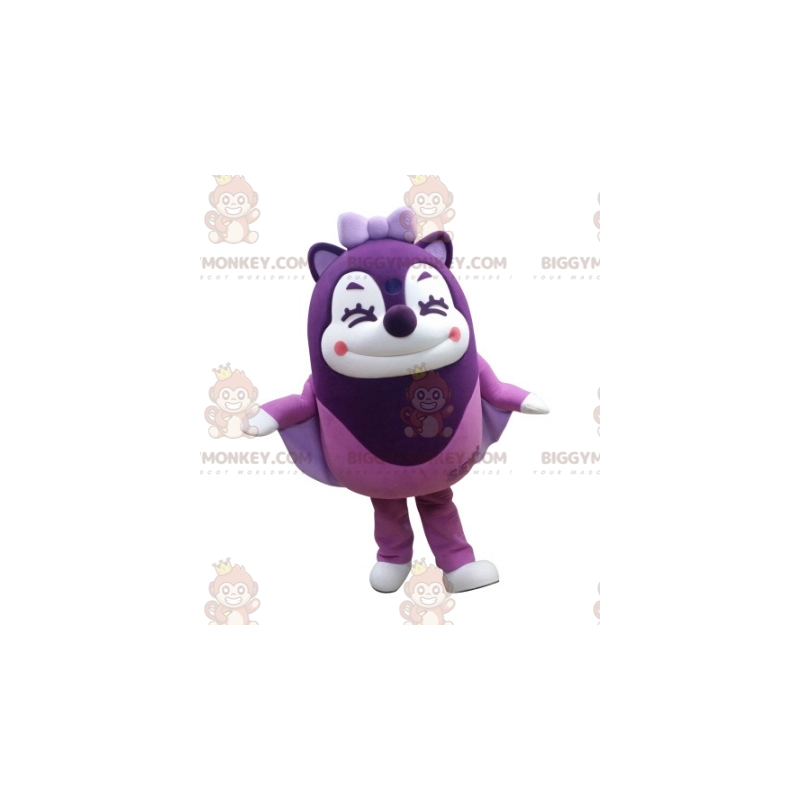 Kostým BIGGYMONKEY™ Smějící se fialový maskot létající veverky