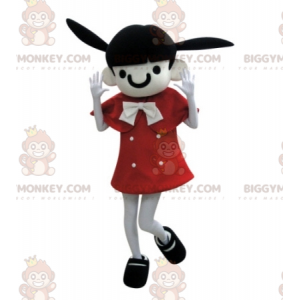Καφέ Κοριτσάκι BIGGYMONKEY™ μασκότ στολή με αυτιά γαϊδάρου -
