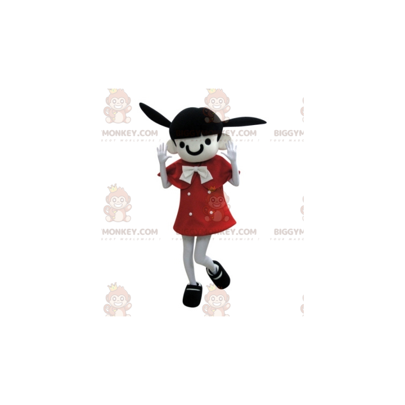 Costume de mascotte BIGGYMONKEY™ de fille brune avec des