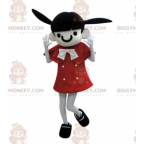 Brown Girl BIGGYMONKEY™ Mascot Costume with Donkey Ears –