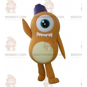 Traje de mascote alienígena BIGGYMONKEY™ de Ciclope Laranja –