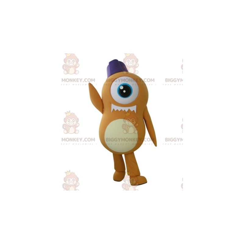 Orange Cyclops Alien BIGGYMONKEY™ Mascot Costume –