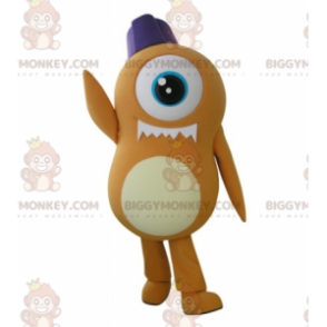 Orange Cyclops Alien BIGGYMONKEY™ Mascot Costume –