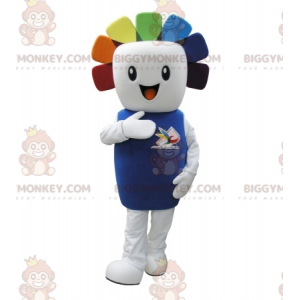 Traje de Mascote BIGGYMONKEY™ Homem Branco com Cabelos