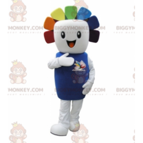 BIGGYMONKEY™ Costume da Mascotte Uomo Bianco con Capelli