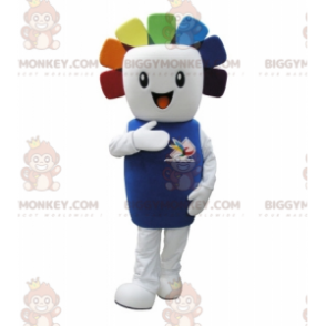 BIGGYMONKEY™ Mascottekostuum Witte man met gekleurd haar -