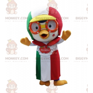 Vogel BIGGYMONKEY™ mascottekostuum met pet en schort -