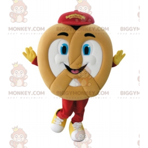 Traje de mascote BIGGYMONKEY™ de pretzel gigante muito