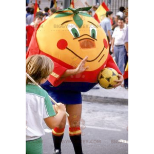 Kæmpe Tangerine Orange BIGGYMONKEY™ maskotkostume i sportstøj -