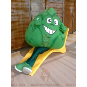 Costume de mascotte BIGGYMONKEY™ de chou vert d'artichaut géant