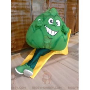 Disfraz de mascota de col verde de alcachofa gigante