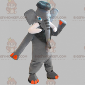 BIGGYMONKEY™ Maskottchenkostüm Grauer und orangefarbener