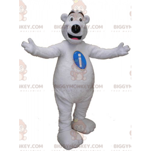 Kostým obřího bílého medvídka BIGGYMONKEY™ maskota –