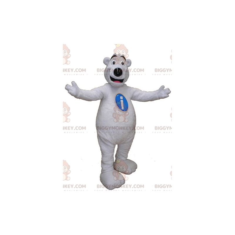 Costume de mascotte BIGGYMONKEY™ d'ours blanc de nounours géant