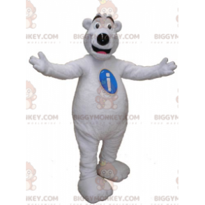 Traje de mascote gigante de ursinho de pelúcia branco