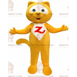 Funny Giant Yellow and White Cat BIGGYMONKEY™ Mascot Costume –