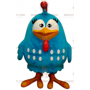 Disfraz de mascota Big Giant Bird azul y blanco BIGGYMONKEY™ -