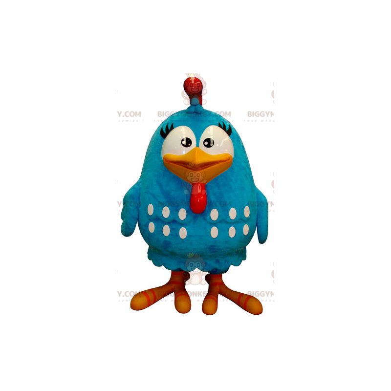 Traje de mascote de pássaro gigante azul e branco BIGGYMONKEY™