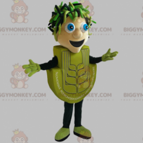 Kostium maskotki zielonego człowieka BIGGYMONKEY™. zielony