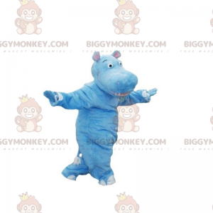 BIGGYMONKEY™ Blue Hippo Mascot Costume. giant hippopotamus –