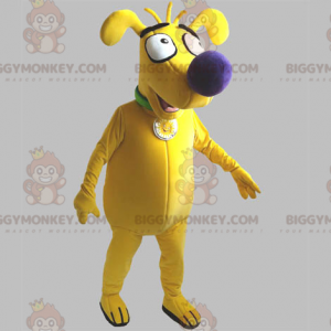 Disfraz de mascota mono verde y amarillo BIGGYMONKEY™. Disfraz de mascota  BIGGYMONKEY™ de animal futurista