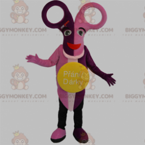 Costume da mascotte BIGGYMONKEY™ con forbici rosa e viola -