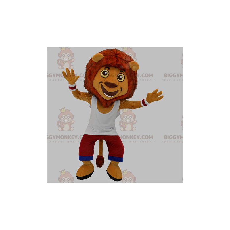 BIGGYMONKEY™ Mascottekostuum Sportieve gele en oranje tijger