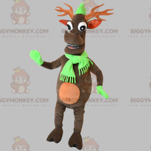 Joulun poron BIGGYMONKEY™ maskottiasu. Caribou BIGGYMONKEY™