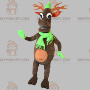 Weihnachtsrentier BIGGYMONKEY™ Maskottchenkostüm. Karibu