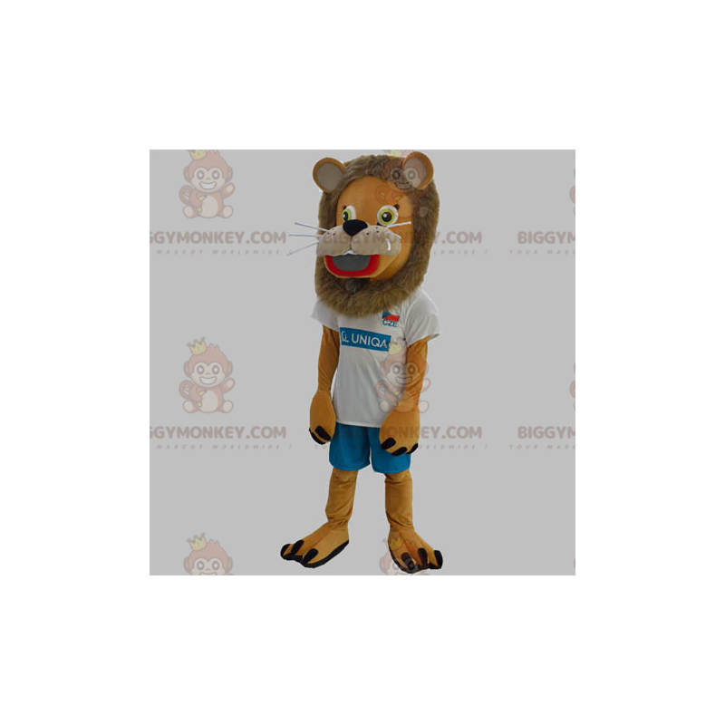 Brown Lion with Hairy Mane BIGGYMONKEY™ Mascot Costume -