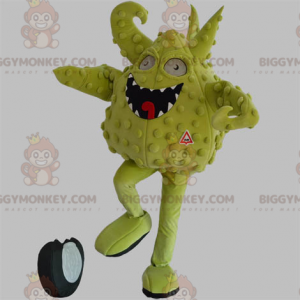 Green monster BIGGYMONKEY™ mascot costume. Green Creature