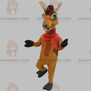 Brown Llama Camel BIGGYMONKEY™ Mascot Costume With Hat –