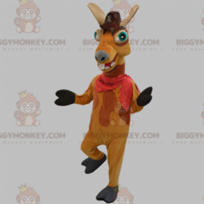 Brun Lama Camel BIGGYMONKEY™ maskotkostume med hat -